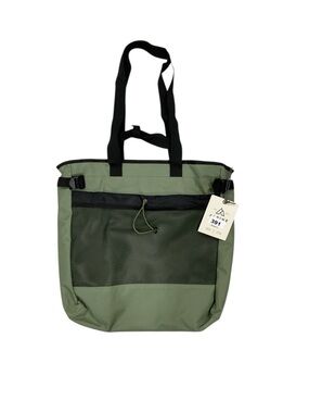 Alpine Design 391 Utility Tote Bag Sage Green Black Mesh Pocket Zip Top NWT